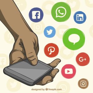 Picture showing social media apps as Nigerian elders