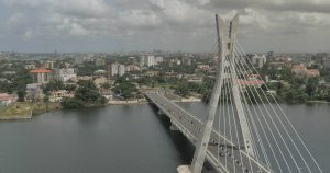 picture showing a bridge on the island in Lagos, Nigeria